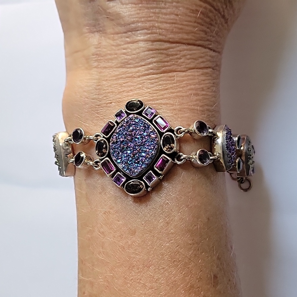 Nicky Butler Sterling Silver multi gemstone bracelet - Picture 4 of 8